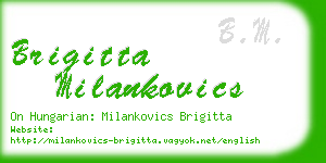 brigitta milankovics business card